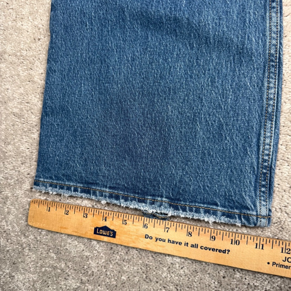 Levis 70s High Flare Jeans Blue‎ Denim Distressed Raw Hem Women's 30x32 NEW - Picture 5 of 12